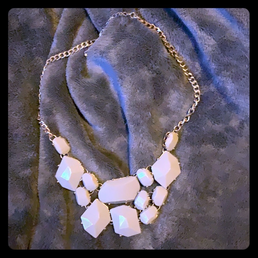 Grey statement necklace